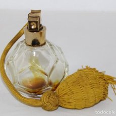 Miniaturas de perfumes antiguos: FRASCO DE PERFUME EN CRISTAL FACETADO DE LA CASA LUXANA. MEDIADOS SIGLO XX. Lote 347062758