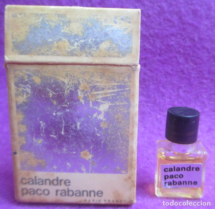 Miniaturas de perfumes antigos: MINIATURA DE PERFUME PACO RABANNE EAU DE CALANDRE PARIS 1 ML CON CAJA