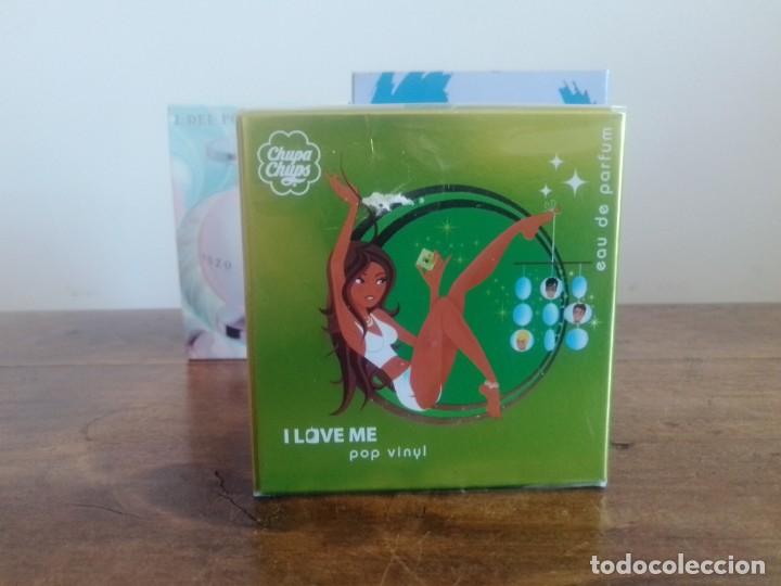 Miniaturas de perfumes antiguos: I Love me pop vinil . Eau de parfum 30 ml Chupa Chups Coty