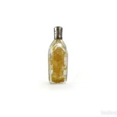 Miniaturas de perfumes antiguos: BOTELLA DE PERFUME - PERFUMERO - CRISTAL DE ROCA BISELADO Y TAPÓN DE PLATA- ÉPOCA VICTORIANA CA.1850