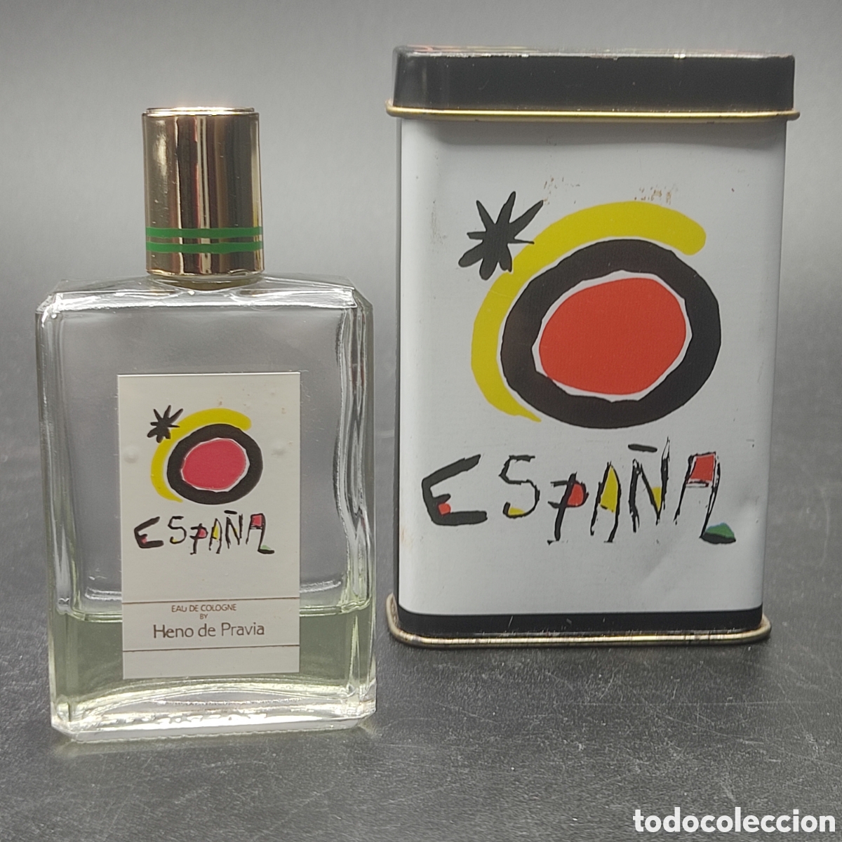 Miniaturas de perfumes antigos: COLONIA EN CAJA DE LATA. HENO DE PRAVIA. GAL. PARA COLECCIONISTAS. 25ml. VINTAGE