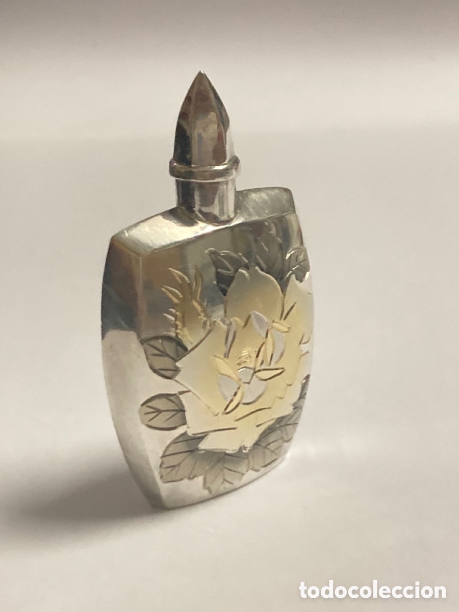 Miniaturas de perfumes antiguos: Perfumero de plata - Foto 2