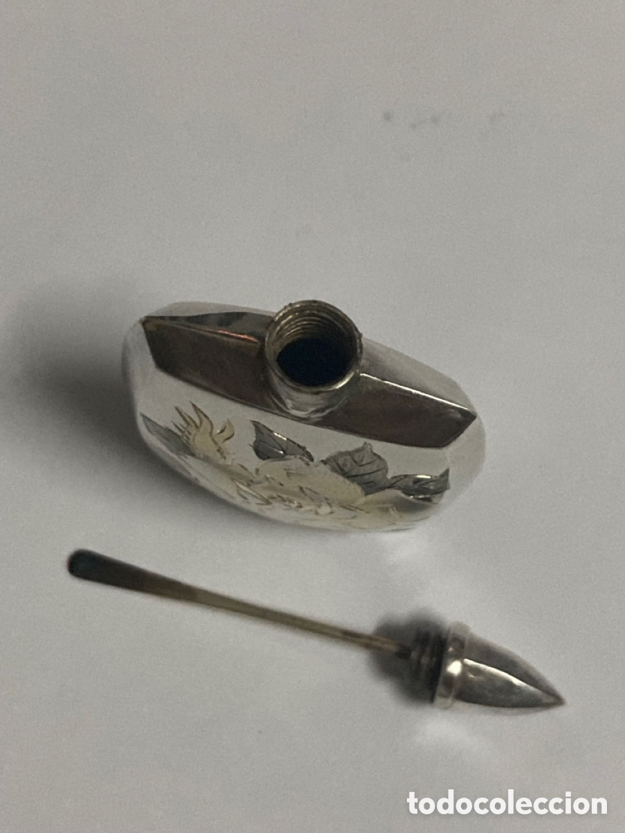 Miniaturas de perfumes antiguos: Perfumero de plata - Foto 7