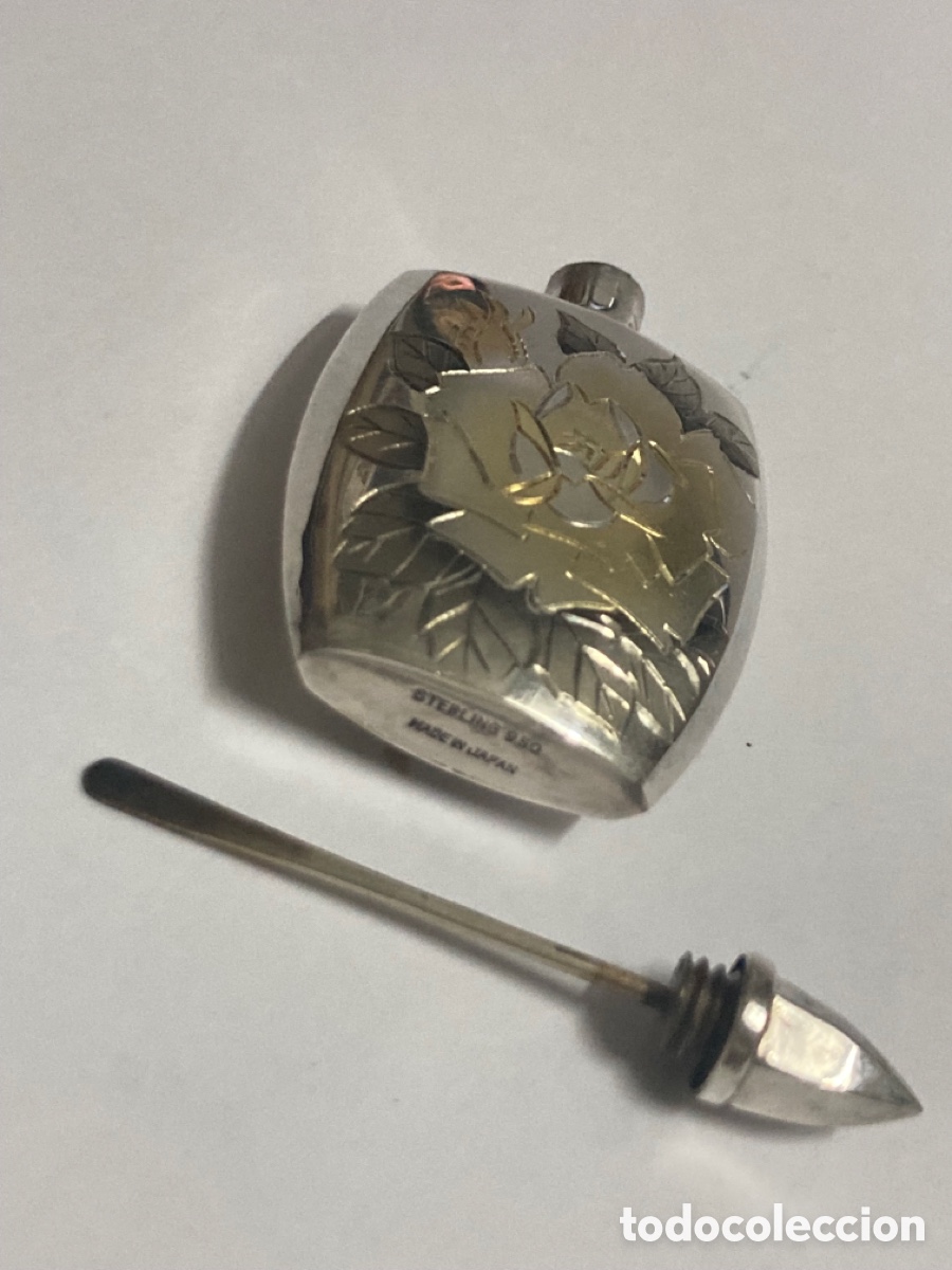 Miniaturas de perfumes antiguos: Perfumero de plata - Foto 9