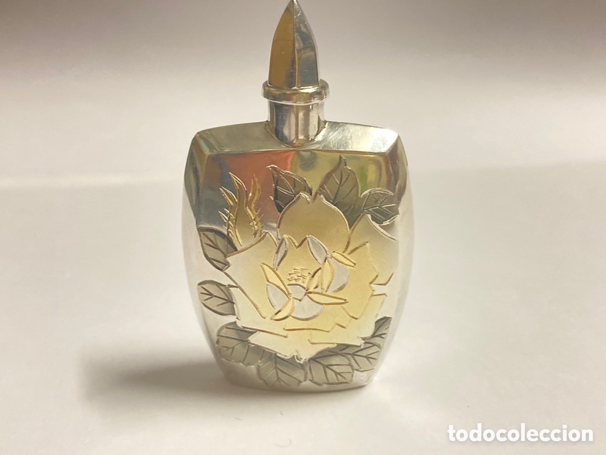 Miniaturas de perfumes antiguos: Perfumero de plata - Foto 1