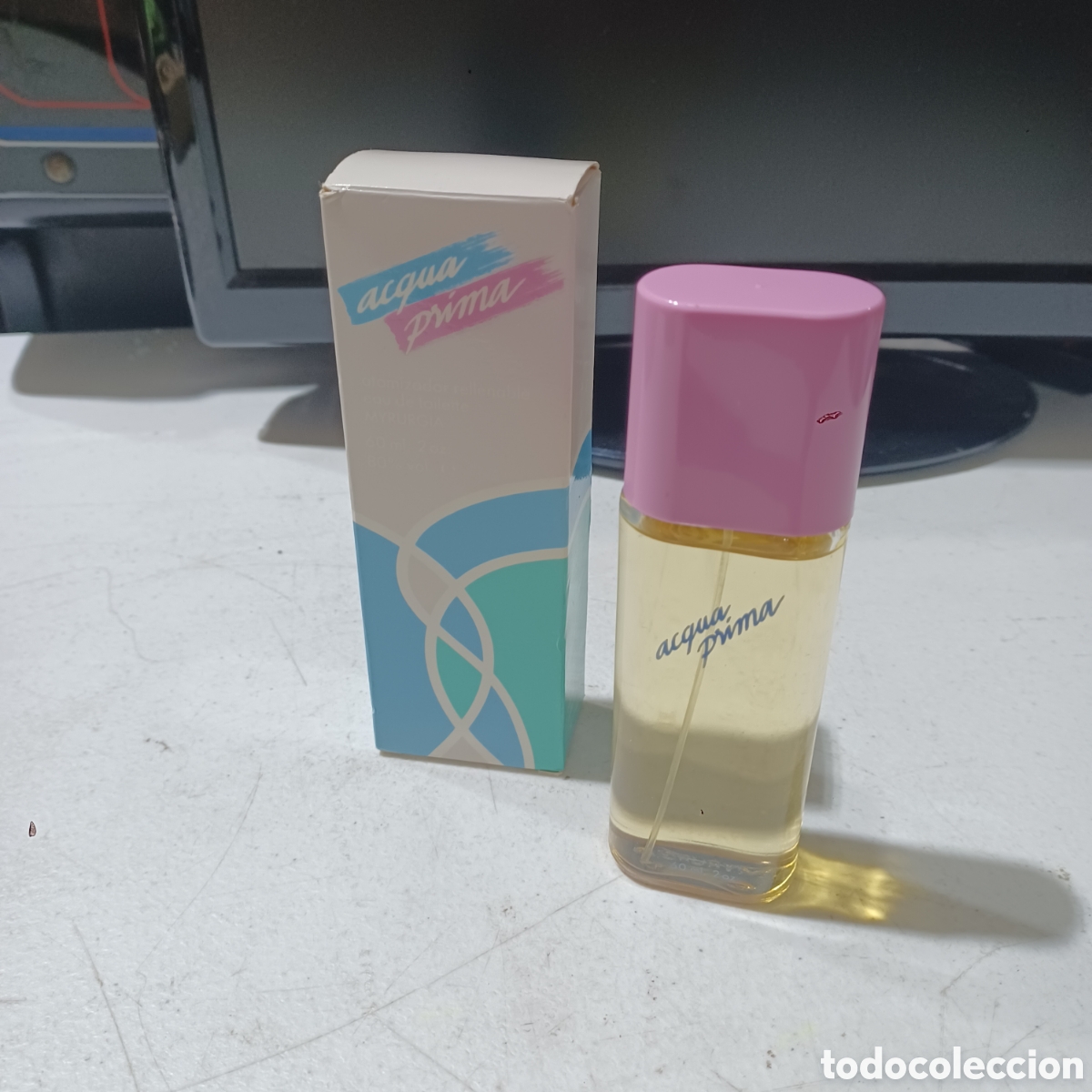 Miniaturas de perfumes antigos: Frasco colonia perfume ACQUA PRIMA 60 ML. COMPLETO