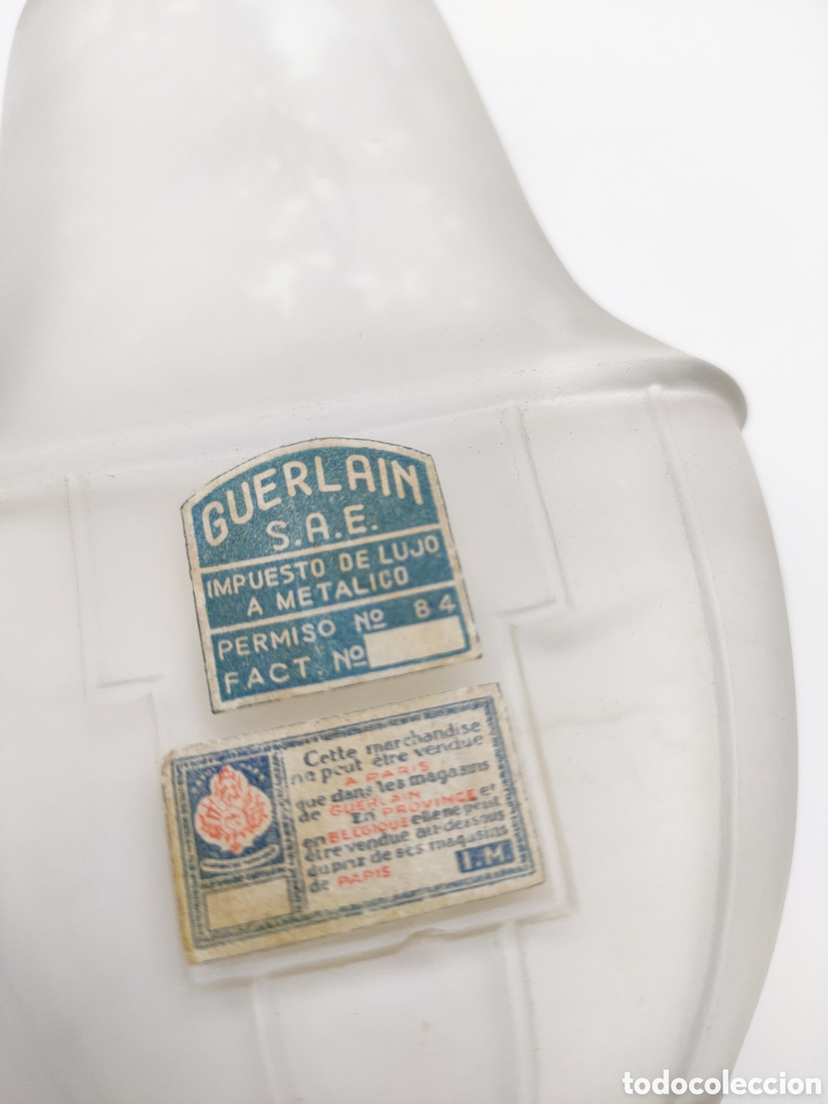 Miniaturas de perfumes antiguos: Guerlain Par&iacute;s botella de talco - Foto 4