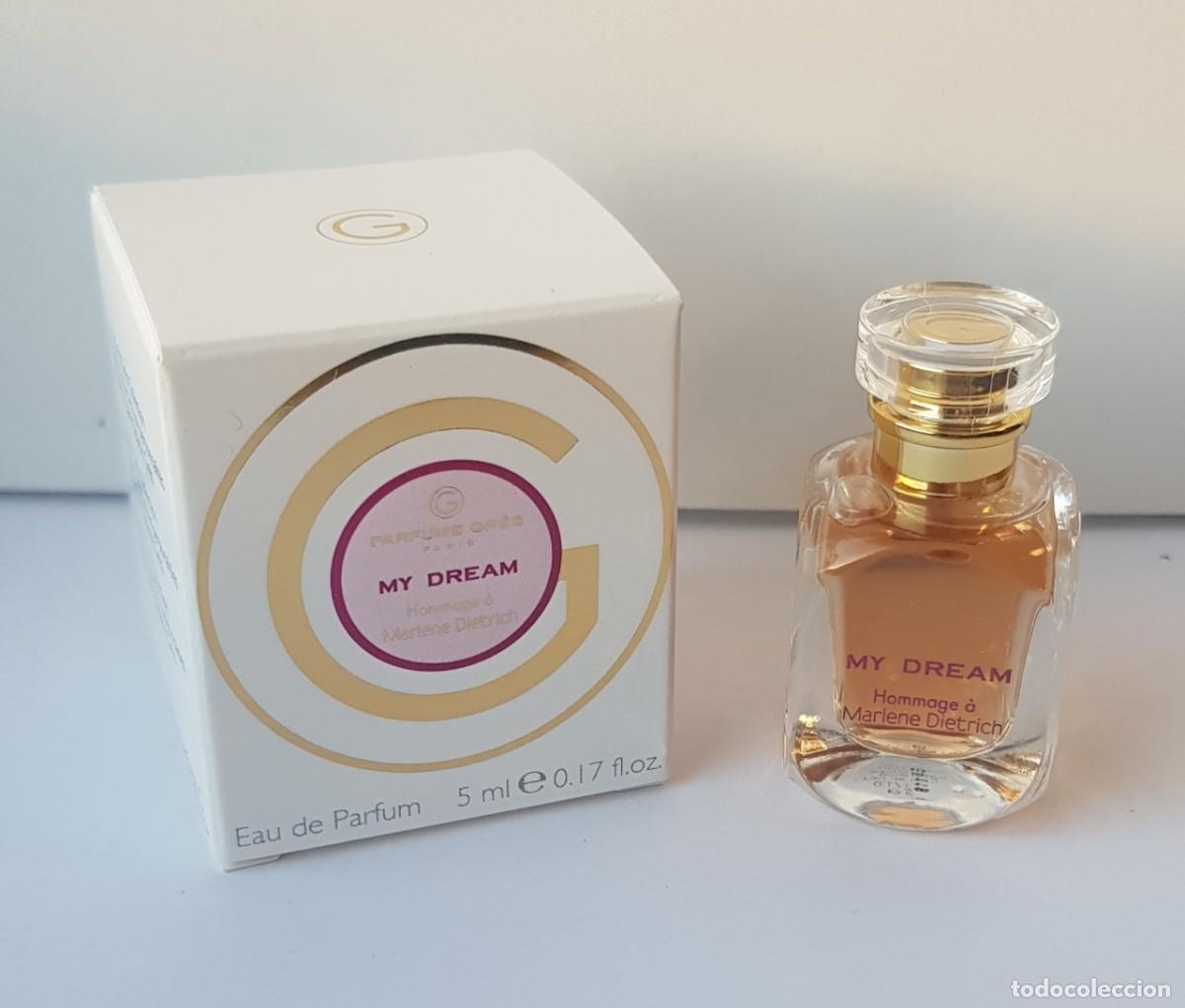 Miniaturas de perfumes antiguos: GR&Egrave;S HOMMAGE &Agrave; MARL&Egrave;NE DIETRICH MY DREAM EDP 5 ML - Foto 1