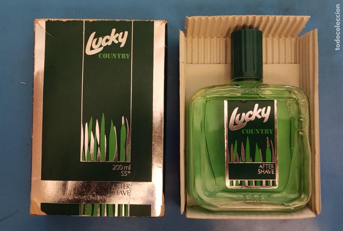 Miniaturen von alten Parf&uuml;men: BOTELLA LUCKY COUNTRY DE AFTER SHAVE LLENA A ESTRENAR CON CAJA. 200 ML