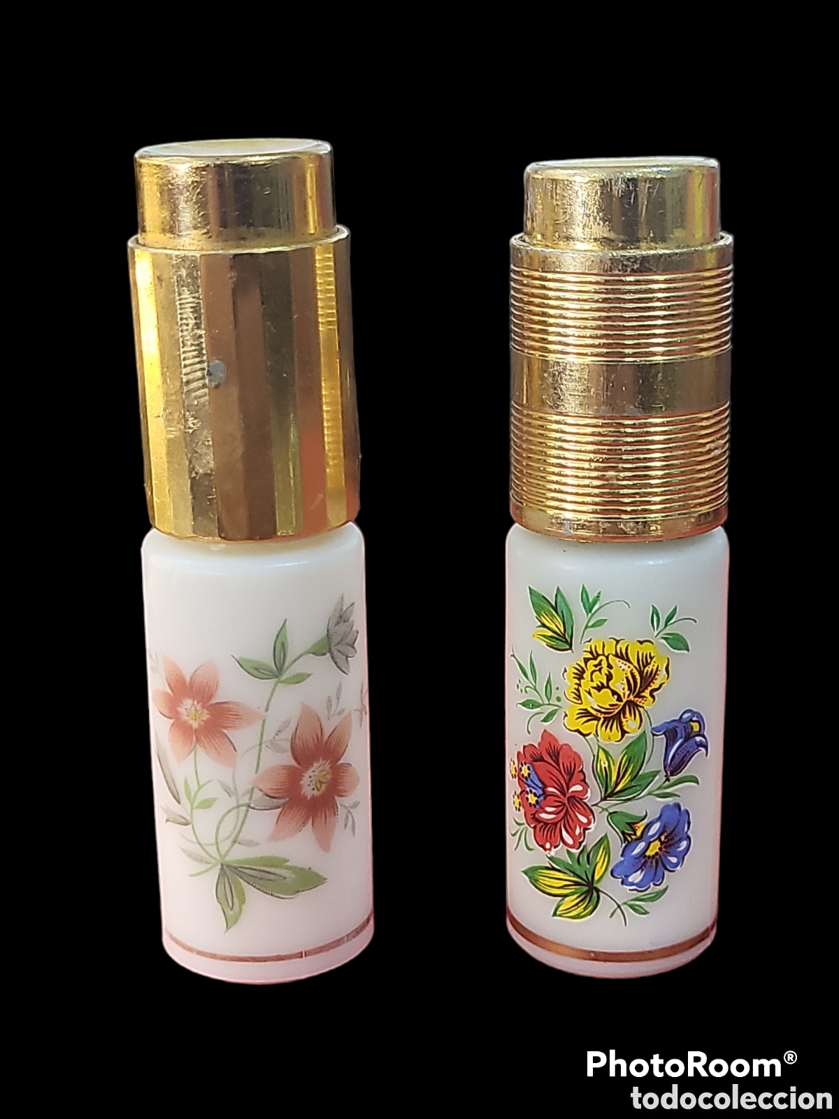 Miniaturas de perfumes antiguos: ANTIGUOS FRASCOS PERFUMEROS DE OPALINA MARCA LUXUS. - Foto 1