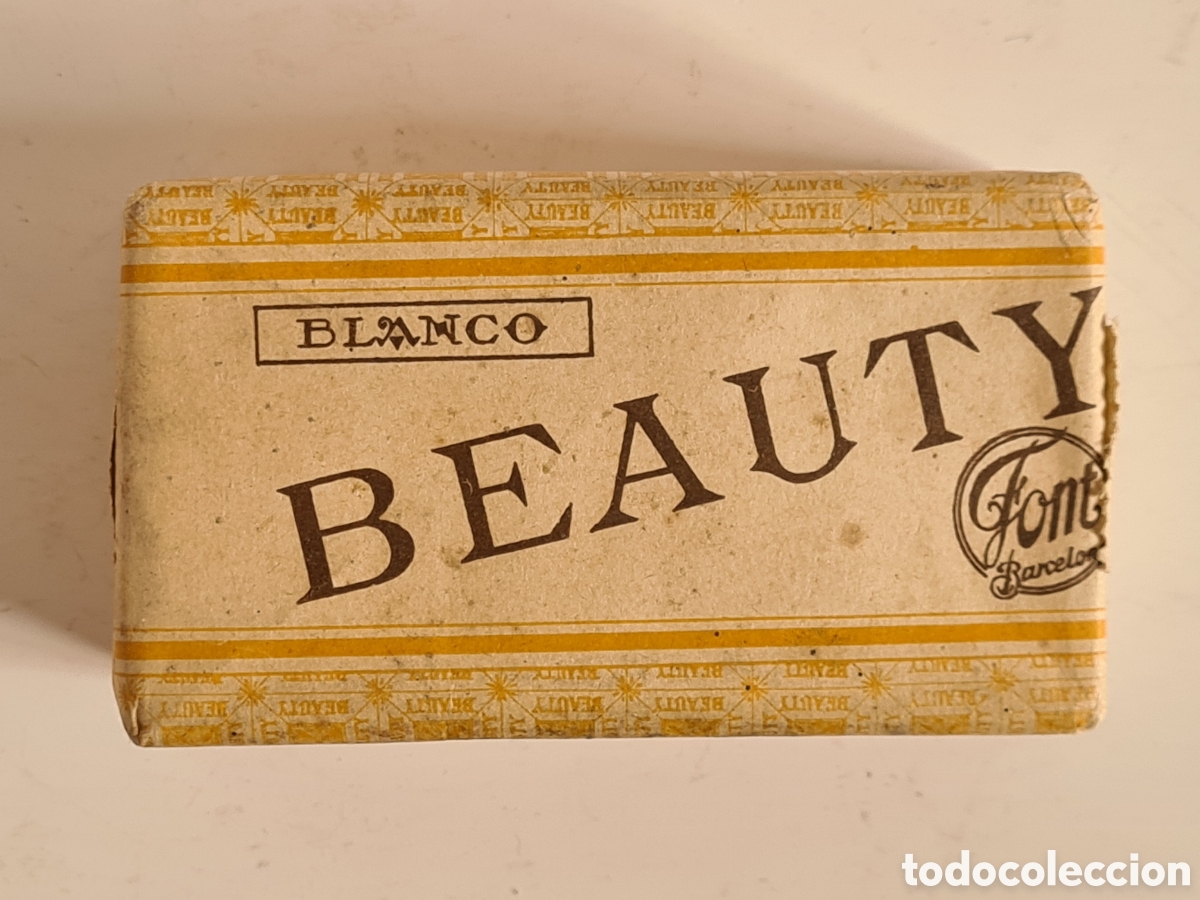 Miniaturas de perfumes antigos: Antiguo Paquete Polvos Beauty Color Blanco - Perfumer&iacute;a Font Barcelona - Belleza Glamour