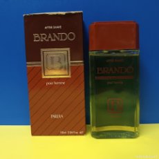 Miniaturas de perfumes antiguos: BRANDO - AFTER SHAVE - POUR HOMME PARERA - 110ML - LLENO EN CAJA ORIGINAL - 3 3/4 FL.OZ. 60º. Lote 403038999