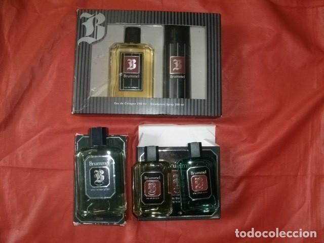 Miniaturas de perfumes antigos: Lote Brummel eau de cologne, after shave lotion y desodorante sin uso ver fotos