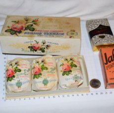 Miniaturas de perfumes antiguos: VINTAGE - LOTE JABONES VARIADOS Y ANTIGUOS / ROSA DE ESPAÑA, VERA Y FENICADO - ¡MIRA FOTOS/DETALLES!