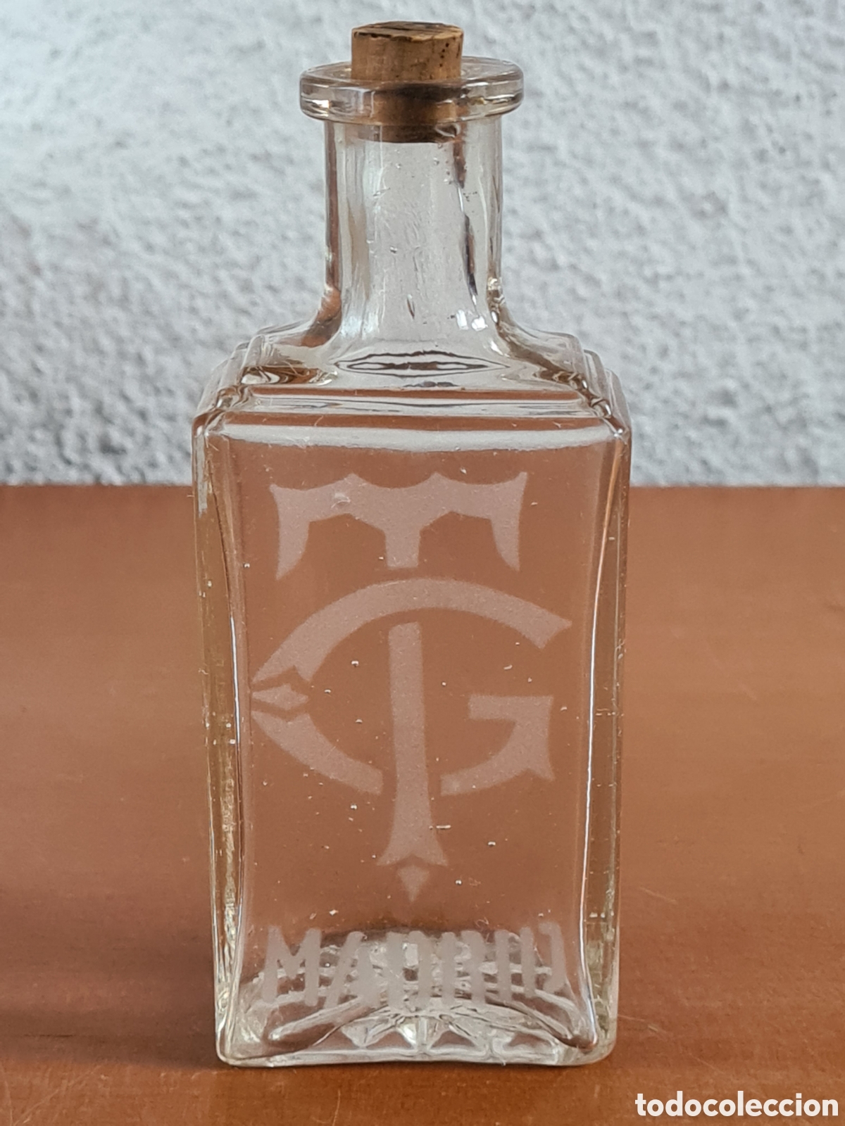 Miniaturen von alten Parf&uuml;men: Antiguo Frasco Perfumeria Gianello Thomas - Madrid - Colonia Thomas - Decoraci&oacute;n Cristal