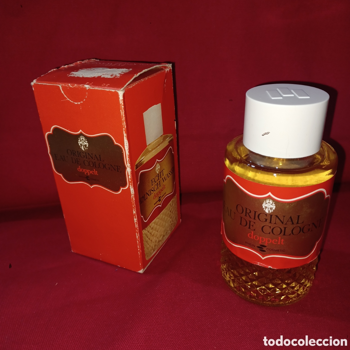Miniatures of antique perfumes: Antiguo frasco Agua de colonia DOPPELT MADE IN GERMANY 250 ML. COMPLETO EN CAJA