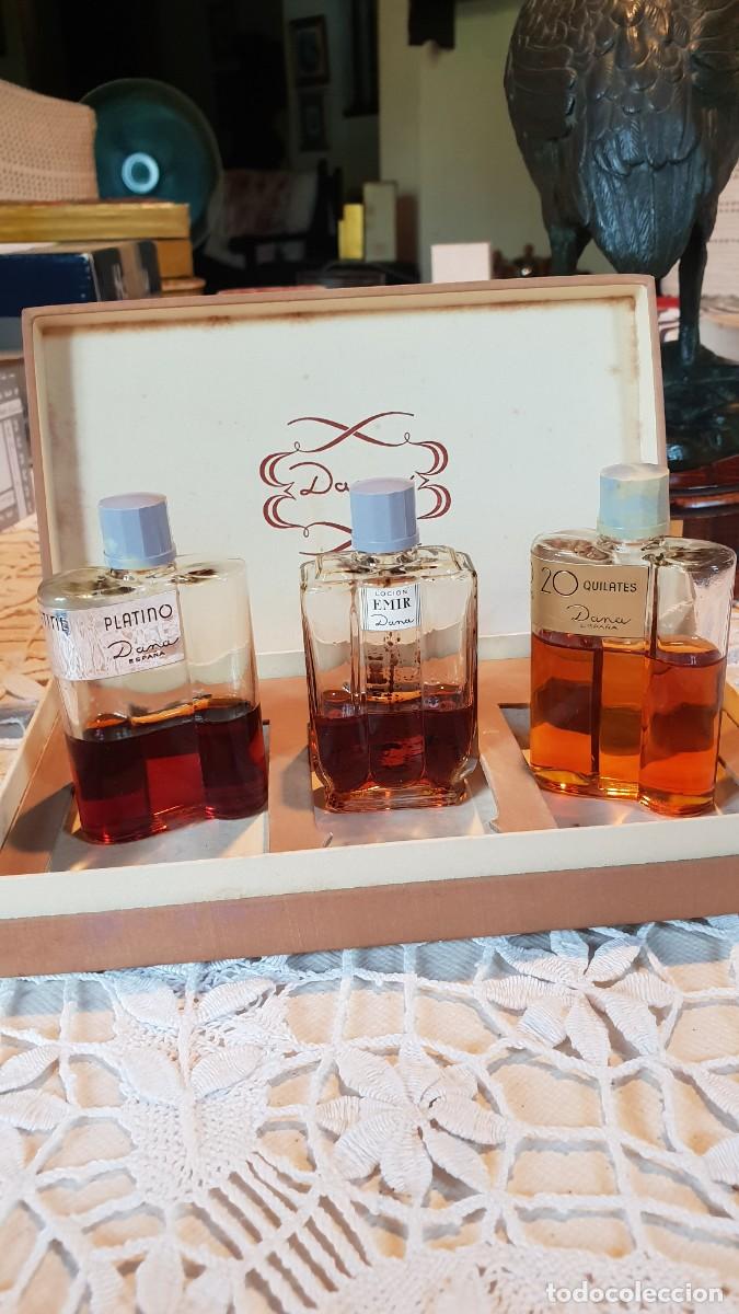 Miniaturas de perfumes antiguos: DANA S.A., ESTUCHE CON 3 PERFUMES - Foto 11