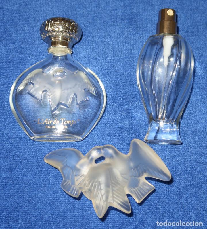 Miniaturas de perfumes antiguos: L&Aacute;ir du Temps - Nina Ricci - Frasco y pulverizador originales (1948)