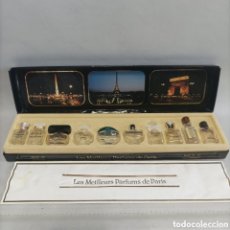 Miniaturas de perfumes antiguos: LES MEILLEURS PARFUMS DE PARIS. 10 PERFUMES EN MINIATURA DE PARIS. INCLUYE ESTUCHE