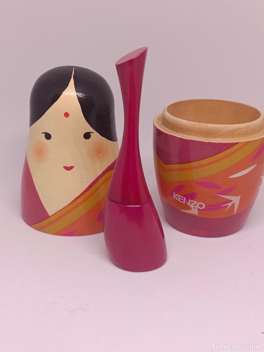 Miniaturas de perfumes antiguos: Miniatura perfume Kenzo Amour Indari - Mu&ntilde;eca india