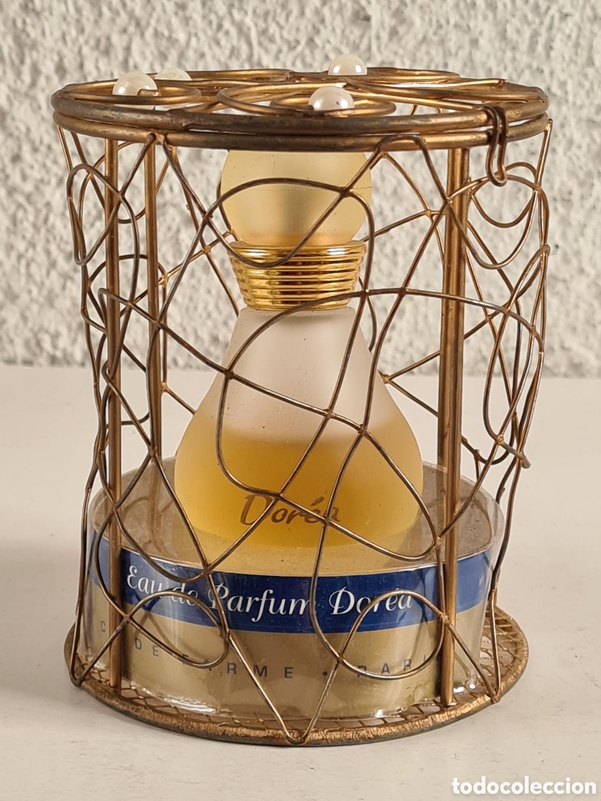 Miniatures of antique perfumes: Jaula con Frasco Eau de Parfum Dor&eacute;a - Perfumer&iacute;a Decoraci&oacute;n Perfume