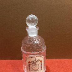 Miniaturas de perfumes antiguos: GUERLAIN EAU DE COLOGNE DU COQ PARIS FRASCO VACIO ORIGINAL EN CRISTAL ALTURA 12,5 CMS (G)
