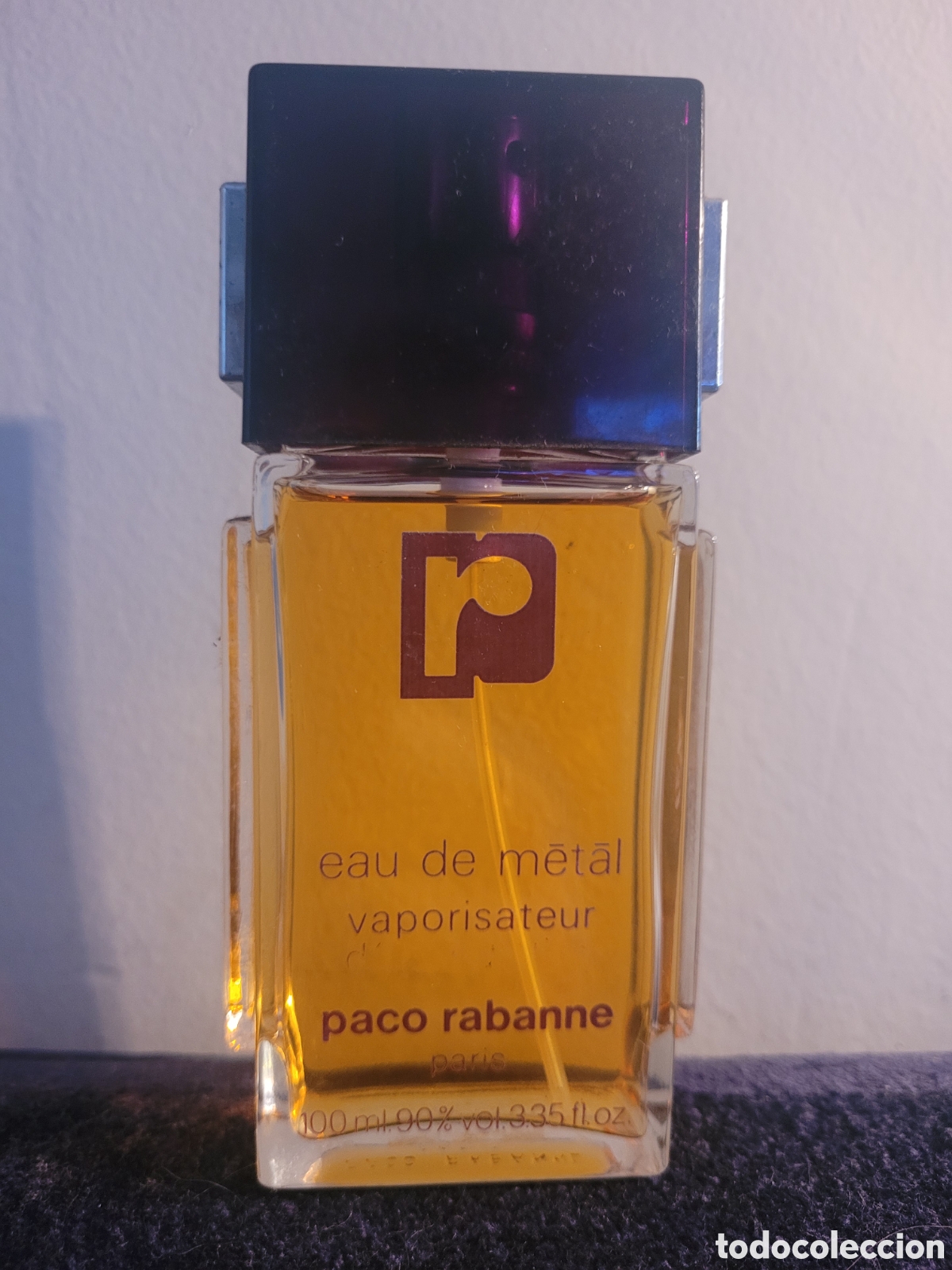 Miniaturas de perfumes antigos: Paco Rabanne eau de metal 100ml
