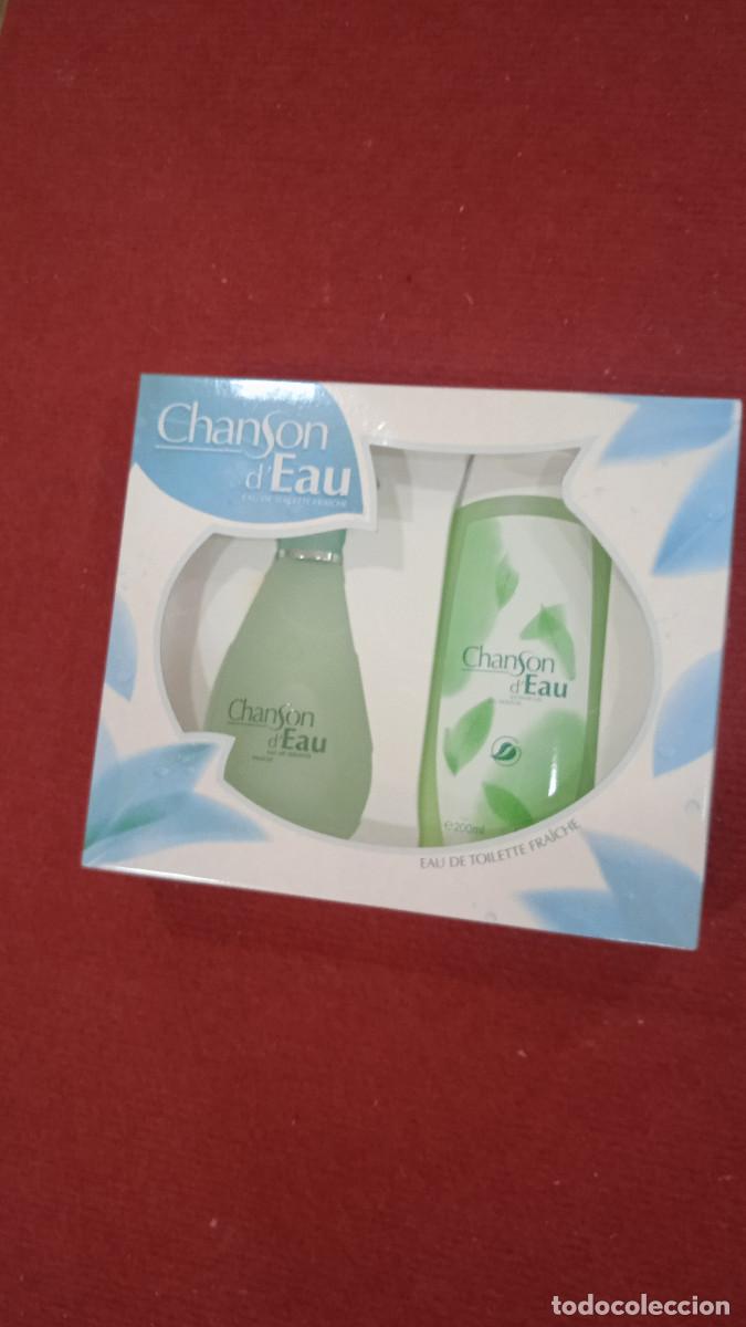 Miniaturas de perfumes antiguos: ESTUCHE COLONIA CHANSON EAU - Foto 3