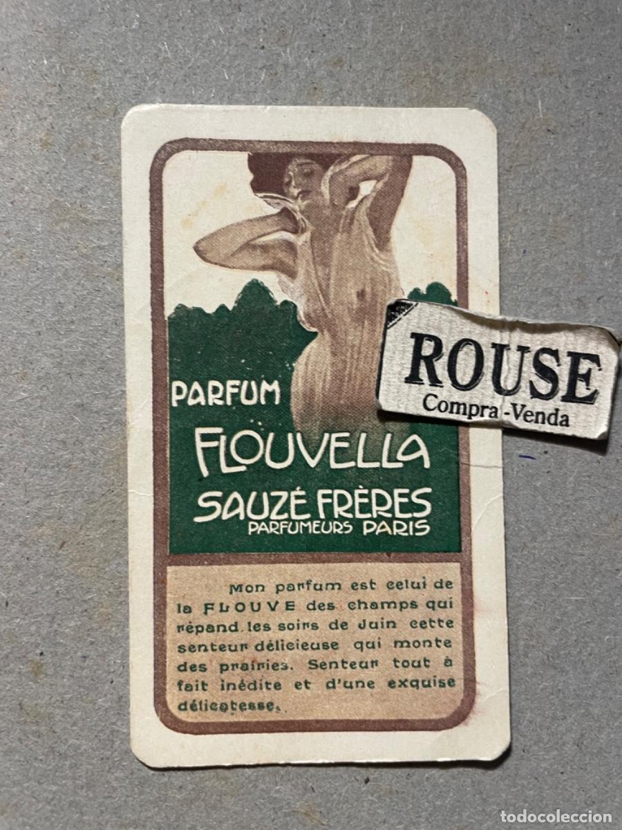Miniaturas de perfumes antiguos: PERFUMES - ANTIGUA TARJETA PERFUMADA PARFUM FLOUVELLA SAUZ&Eacute; FRERES PARFUMEURS PARIS