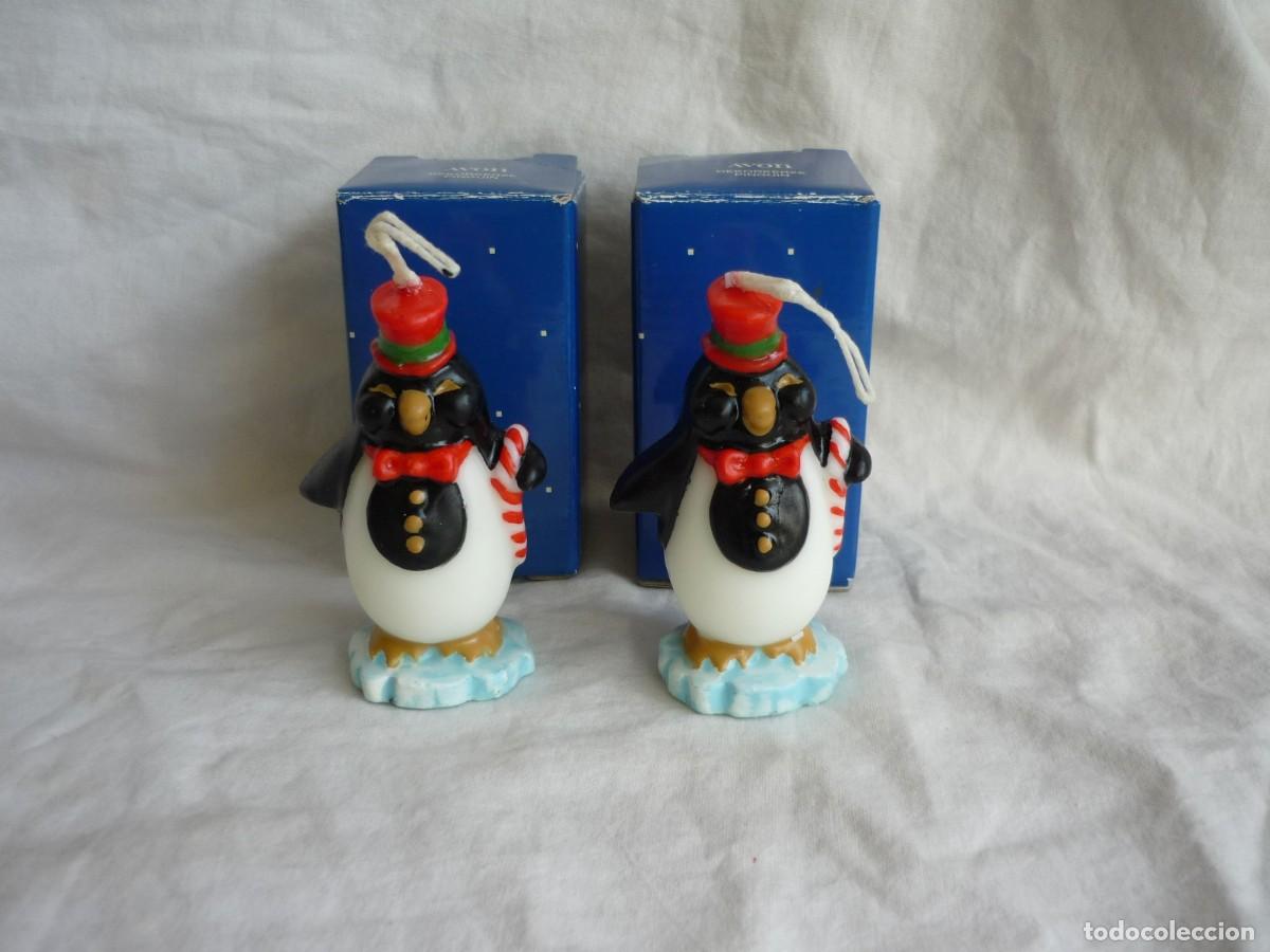 Miniaturas de perfumes antiguos: 2 velas en forma de ping&uuml;ino de AVON - Foto 2