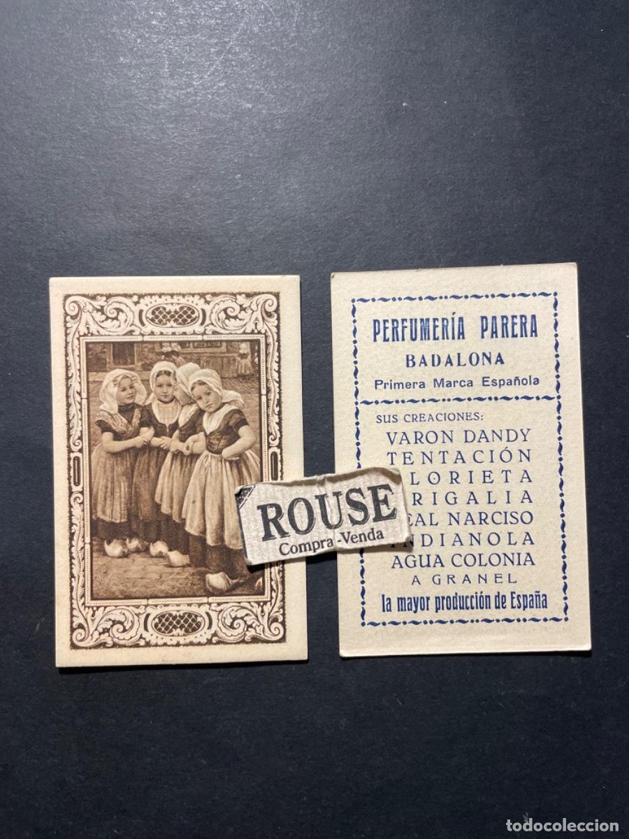 Miniatures of antique perfumes: PERFUMES - ANTIGUA TARJETA PERFUMADA - PERFUMERIA PARERA BADALONA - 8,5X5,5 CM.