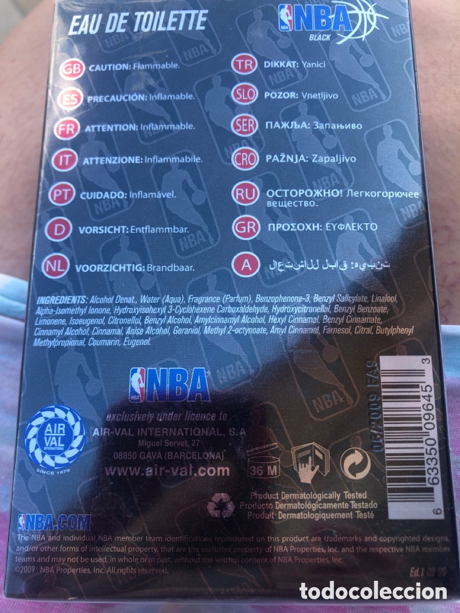 Miniaturas de perfumes antiguos: Colonia BLACK NBA 100ml - Foto 2