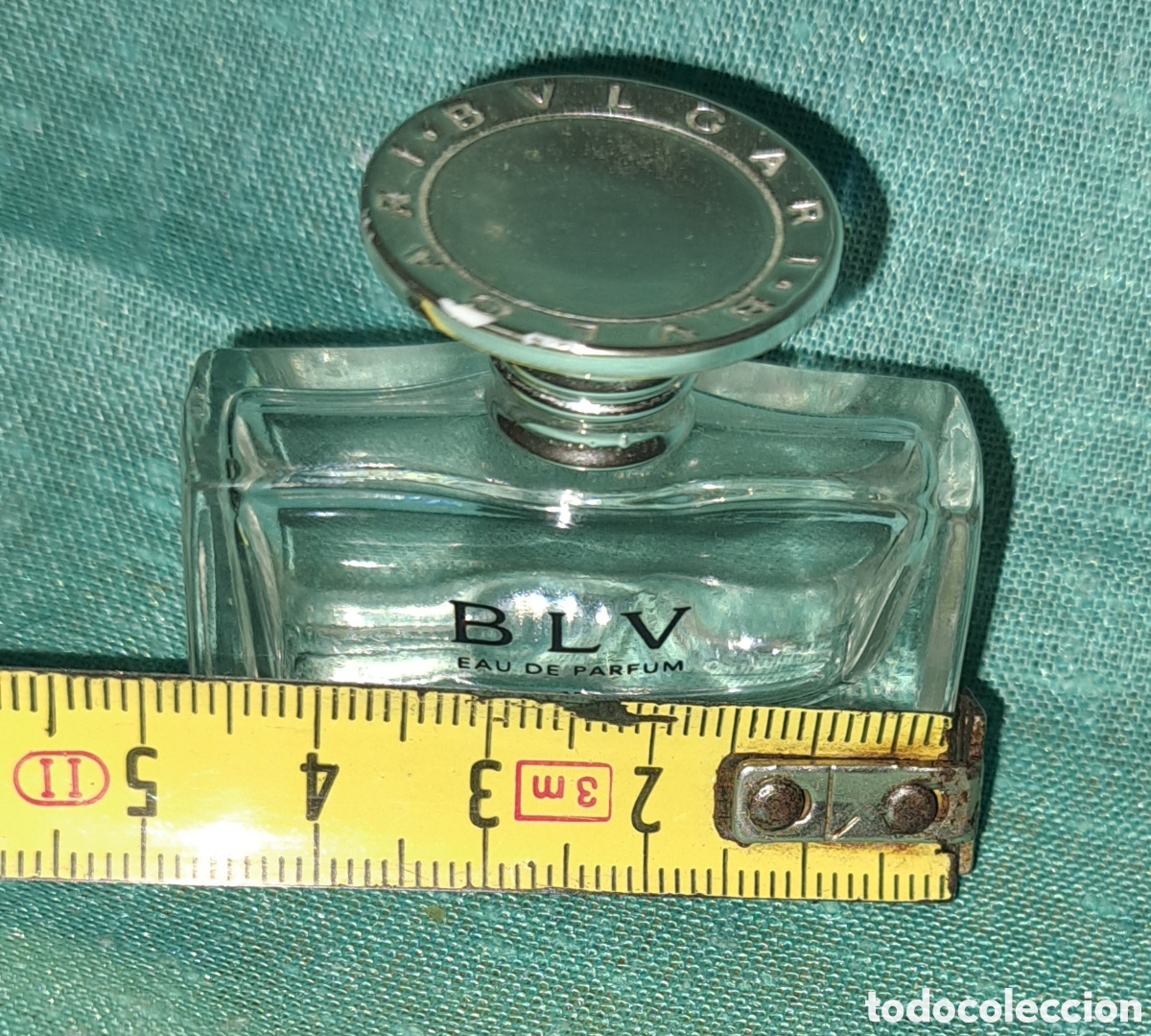 Miniaturas de perfumes antiguos: FRASCO PERFUME BULGARY BLV VAC&Iacute;O - Foto 7