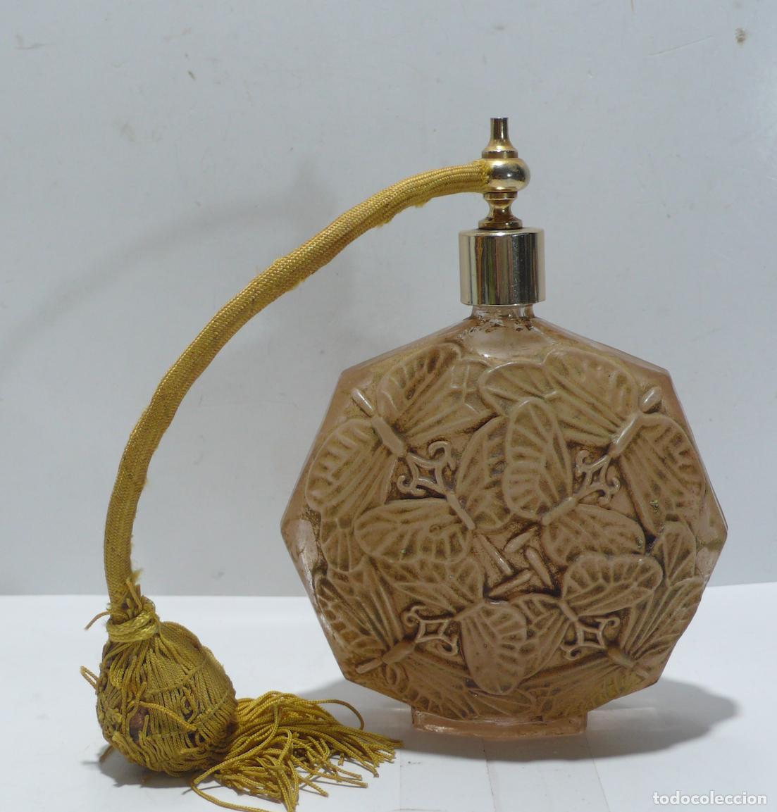 Miniaturas de perfumes antiguos: PERFUMERO DECORADO CON MARIPOSAS - Foto 1