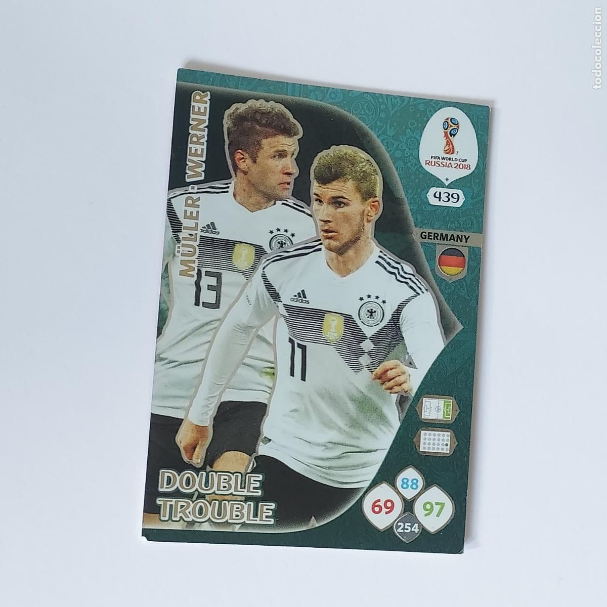 Miniaturas de perfumes antiguos: ADRENALYN FIFA WORLD CUP 2018 RUSSIA 439 MULLER WERNER (ALEMANIA) DOUBLE TROUBLE - MUNDIAL RUSIA 18