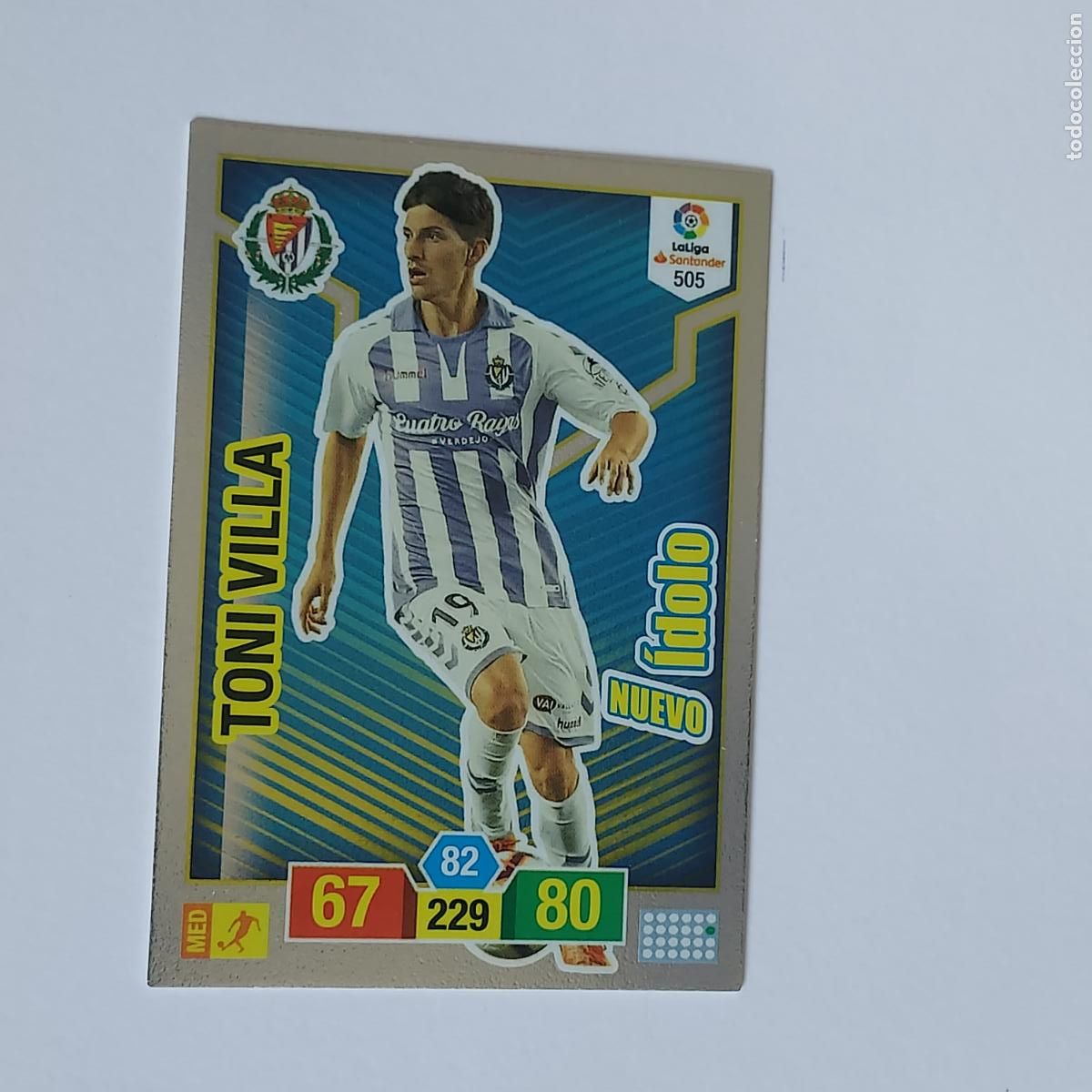 Miniaturas de perfumes antiguos: Toni Villa Nuevo &Iacute;dolo N&ordm; 505 Real Valladolid LaLiga Santander Adrenalyn 2018 2019 Panini 18 19