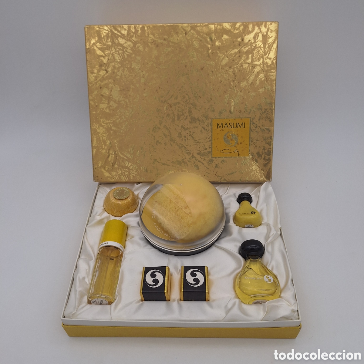 Miniaturas de perfumes antiguos: Muy raro. Perfume vintage Masumi Coty. Estuche sin usar a&ntilde;os 80: Miniatura, Eau de Toilette,etc.