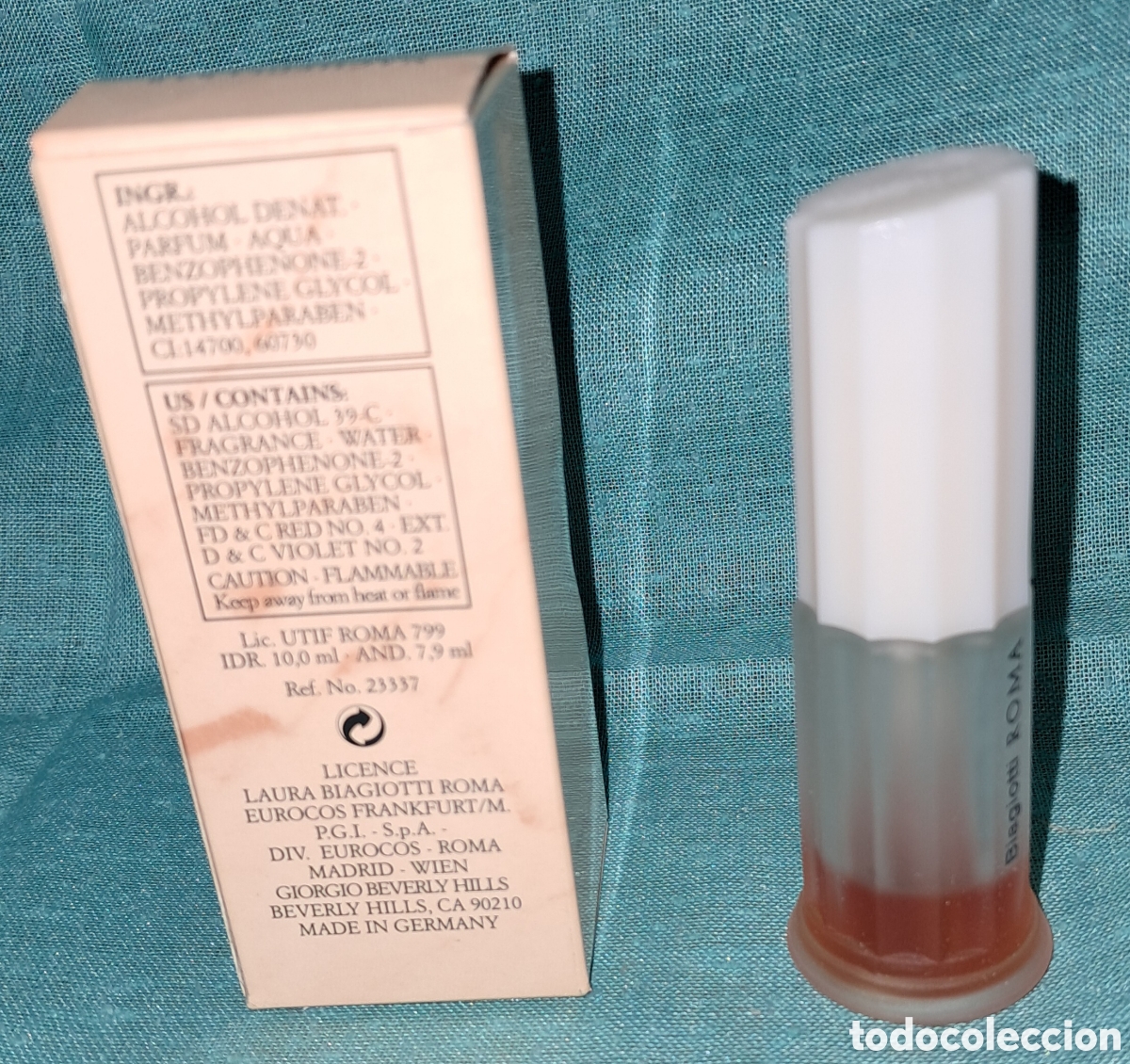 Miniaturas de perfumes antiguos: RETRO EAU DE PARFUM ROMA CON CAJA - Foto 2
