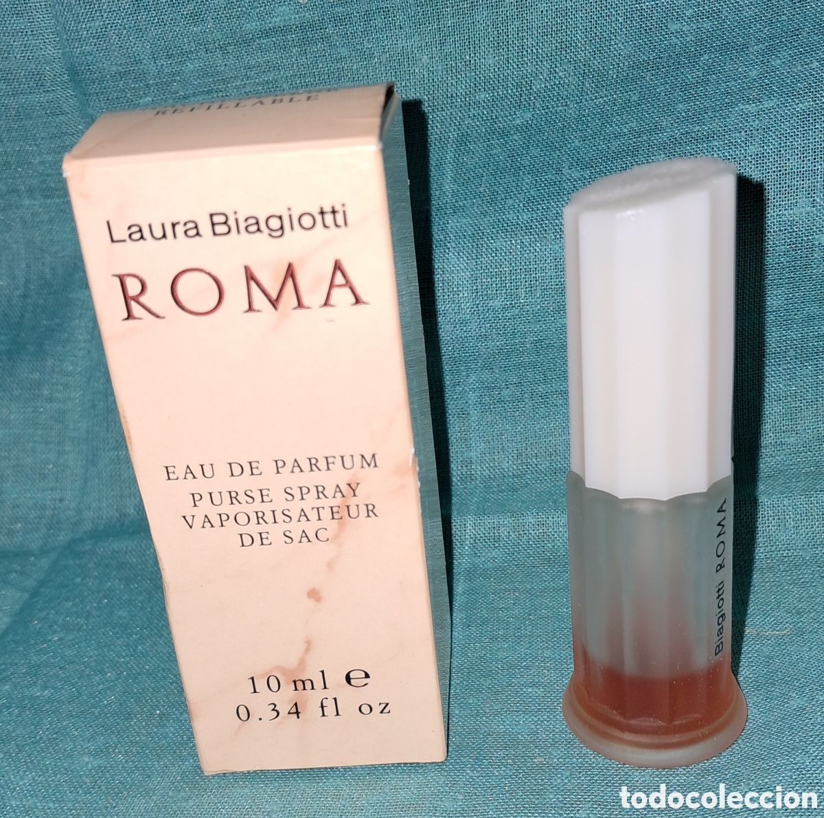 Miniaturas de perfumes antiguos: RETRO EAU DE PARFUM ROMA CON CAJA - Foto 1