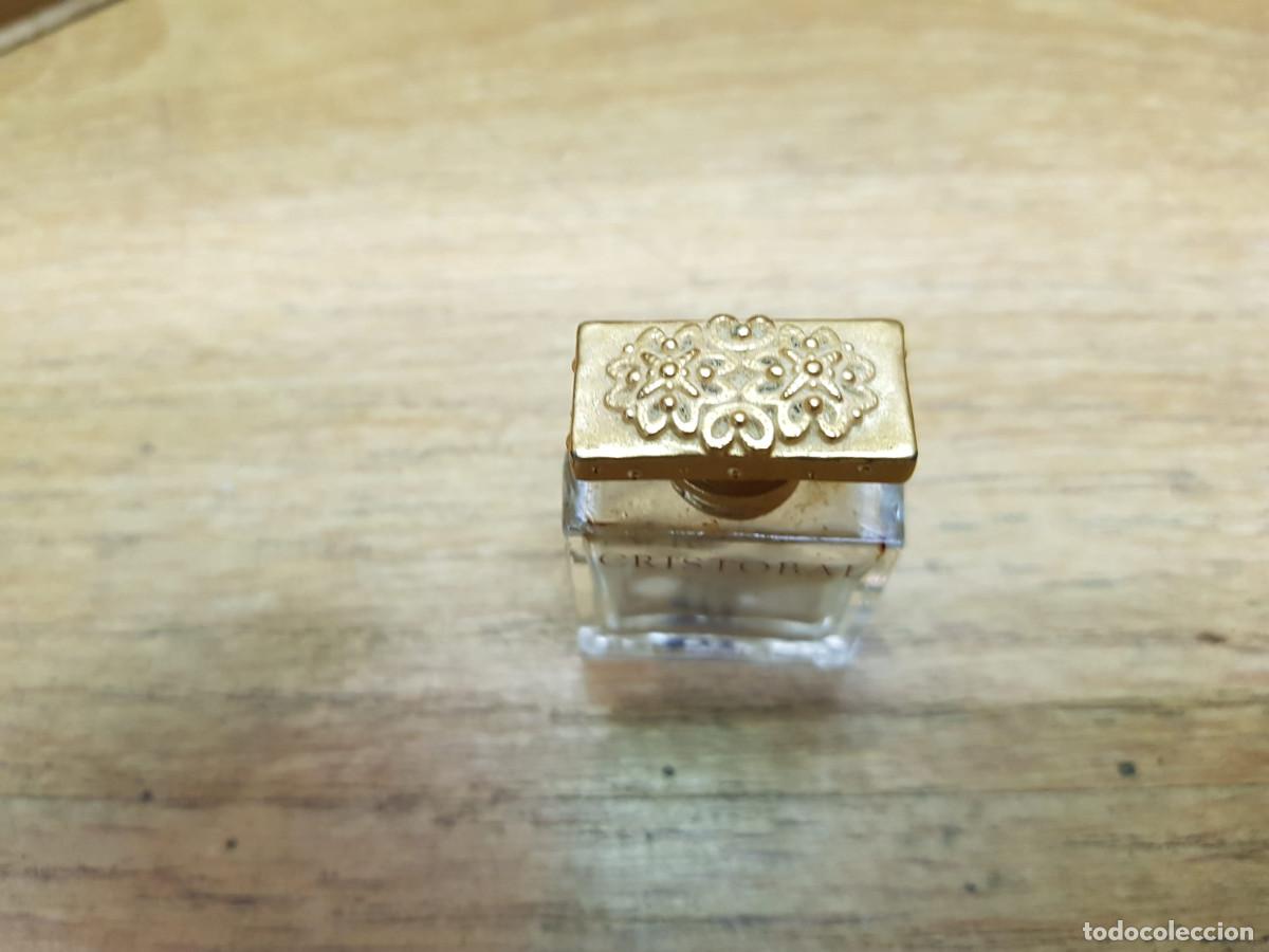 Miniaturas de perfumes antiguos: FRASCO DE PERFUME CRISTOBAL-VACIO - Foto 2