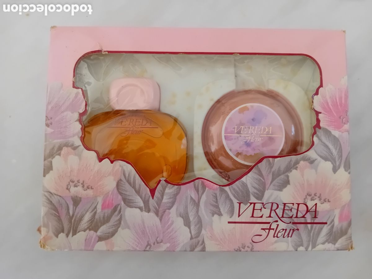 &Eacute;chantillons de parfums anciens: CAJA ESTUCHE EAU DE TOILETTE VERERA FLEUR COLONIA Y JABON