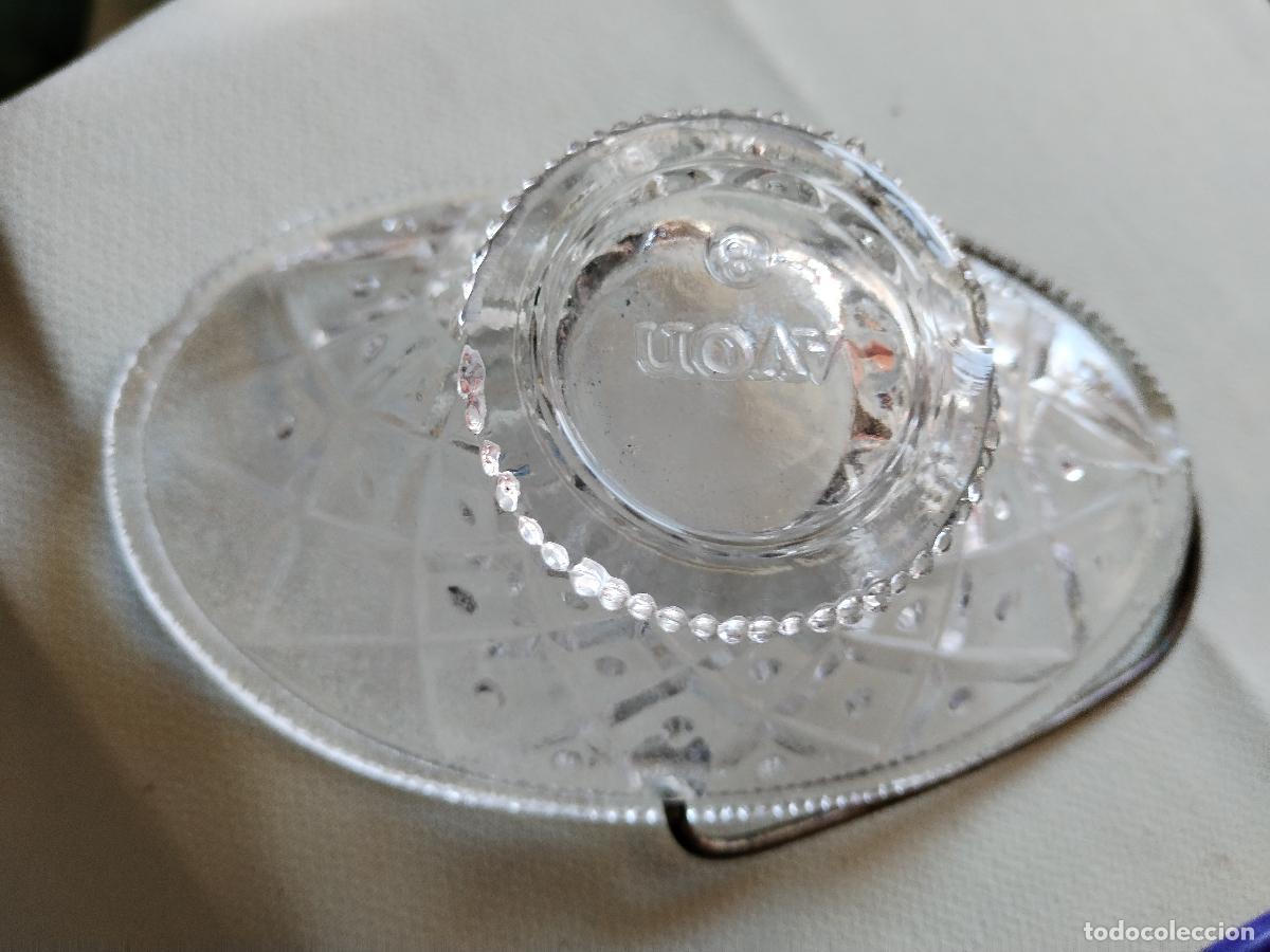 Miniaturas de perfumes antiguos: cesta avon de cristal - Foto 2