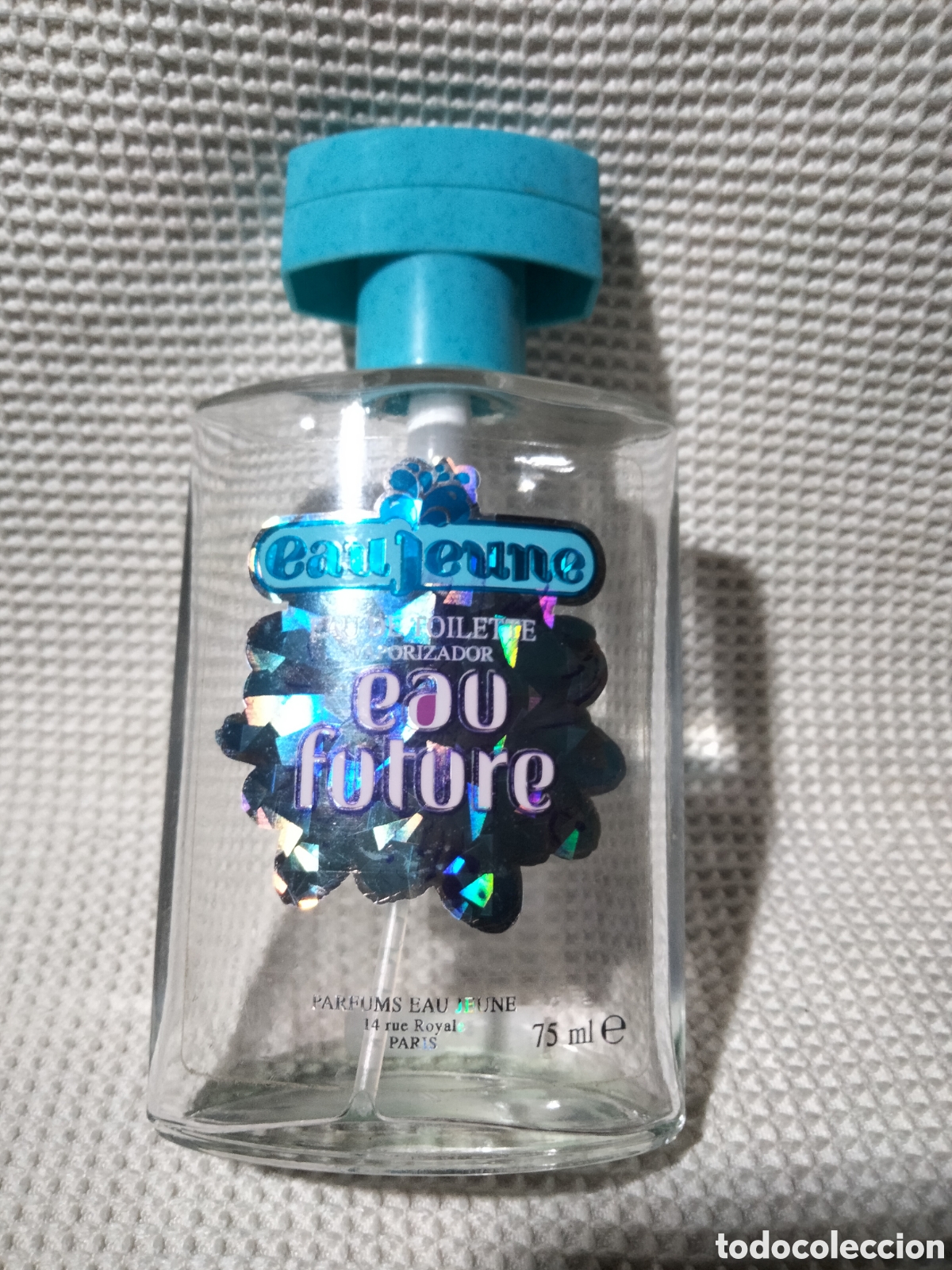 Miniaturas de perfumes antiguos: Botella vac&iacute;a EAU jeune, EAU future - Foto 2