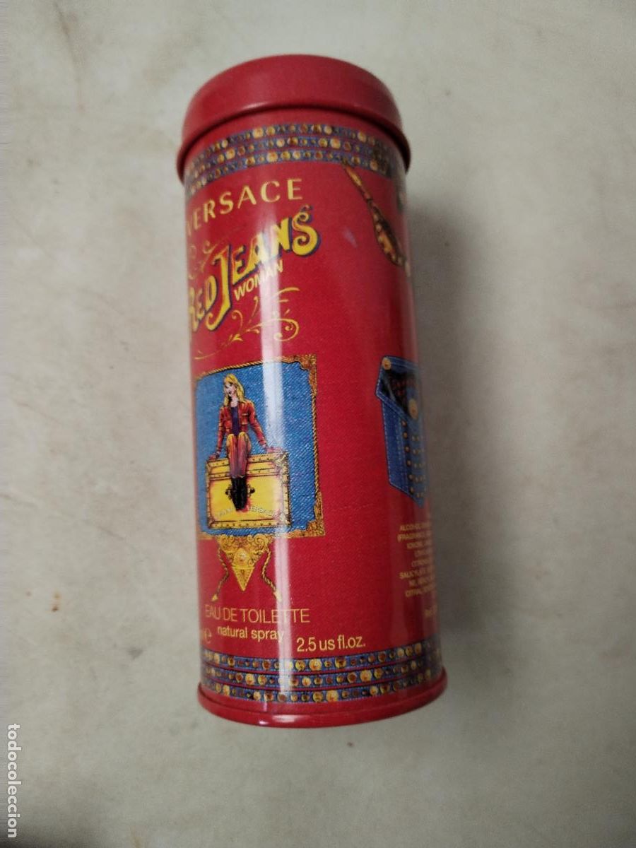 Miniaturas de perfumes antiguos: versace caja metalica eau de toilette - c147