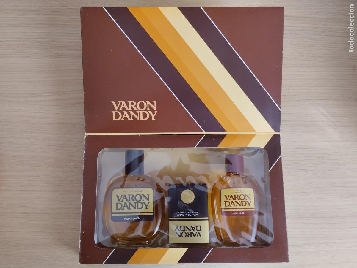 Miniaturas de perfumes antiguos: Estuche antiguo Var&oacute;n Dandy - Foto 1