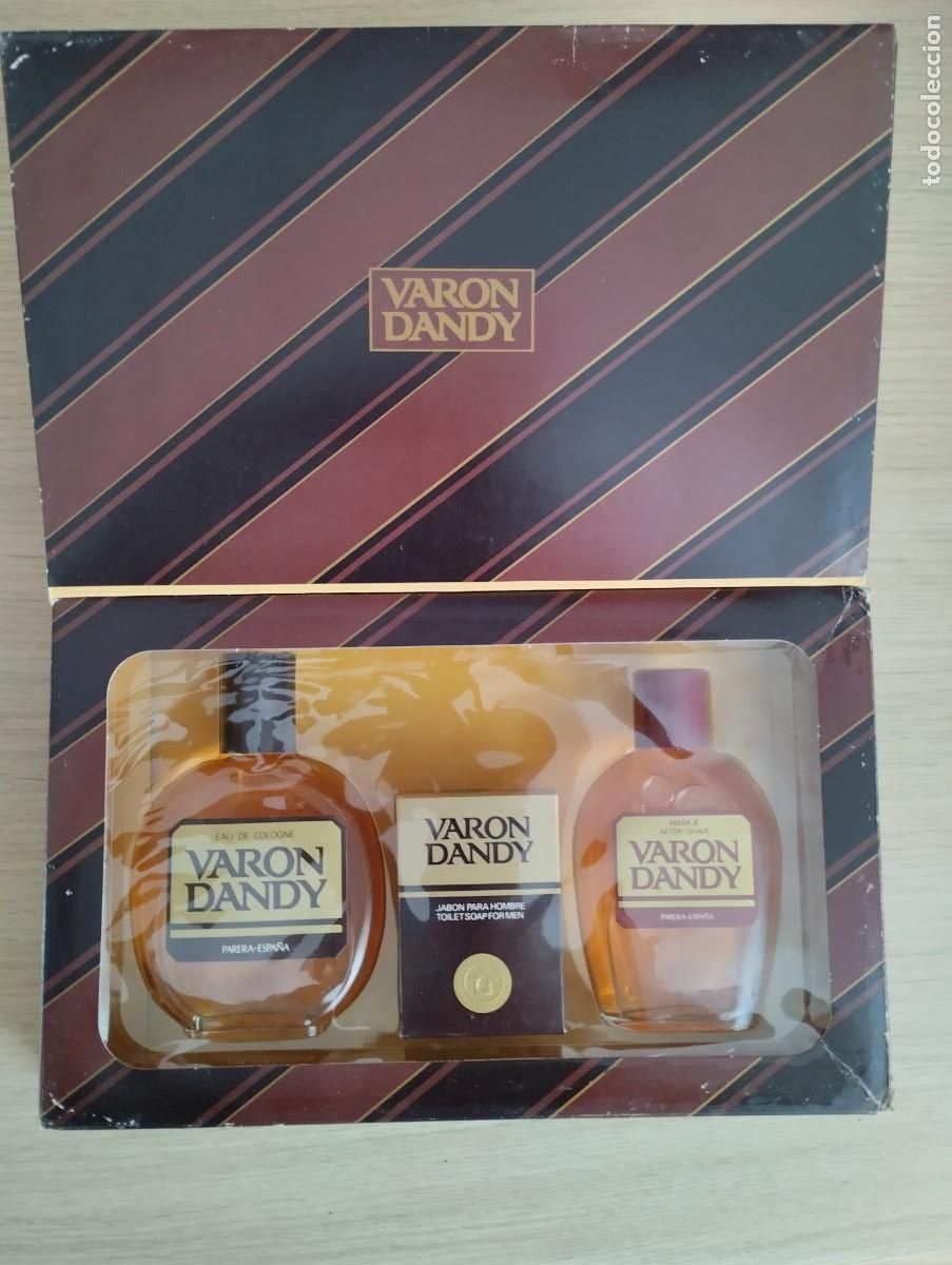 Miniaturas de perfumes antiguos: Estuche antiguo Var&oacute;n Dandy - Foto 1