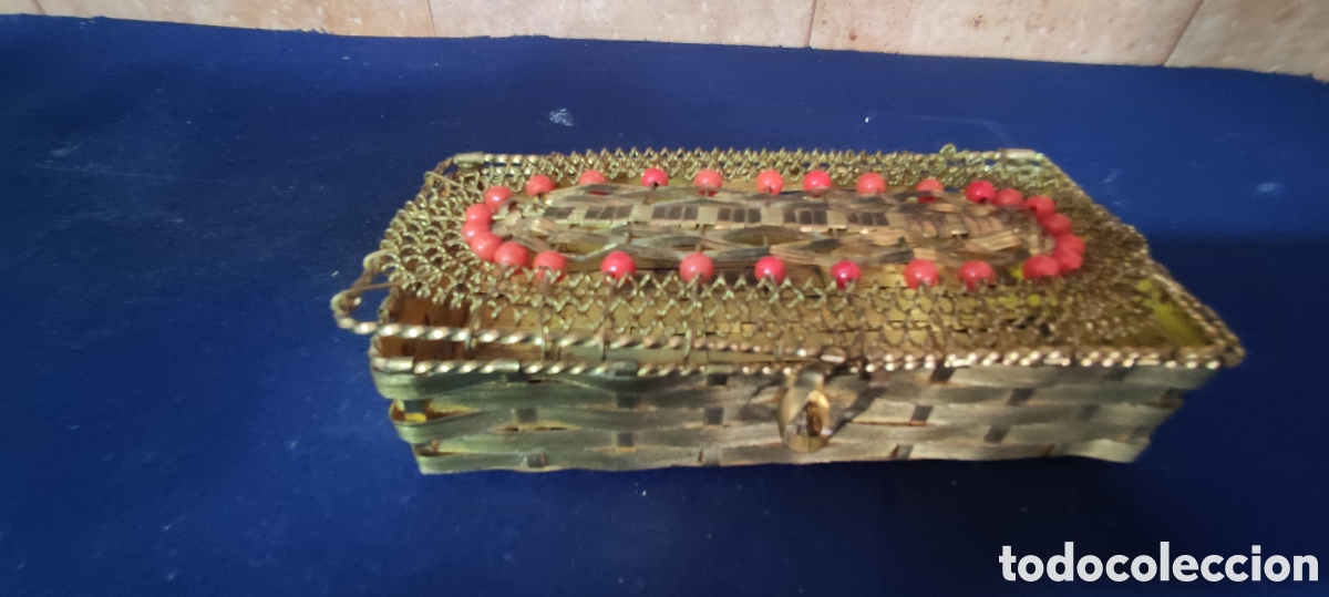 Miniaturas de perfumes antiguos: Caja artesanal de laton - Foto 2