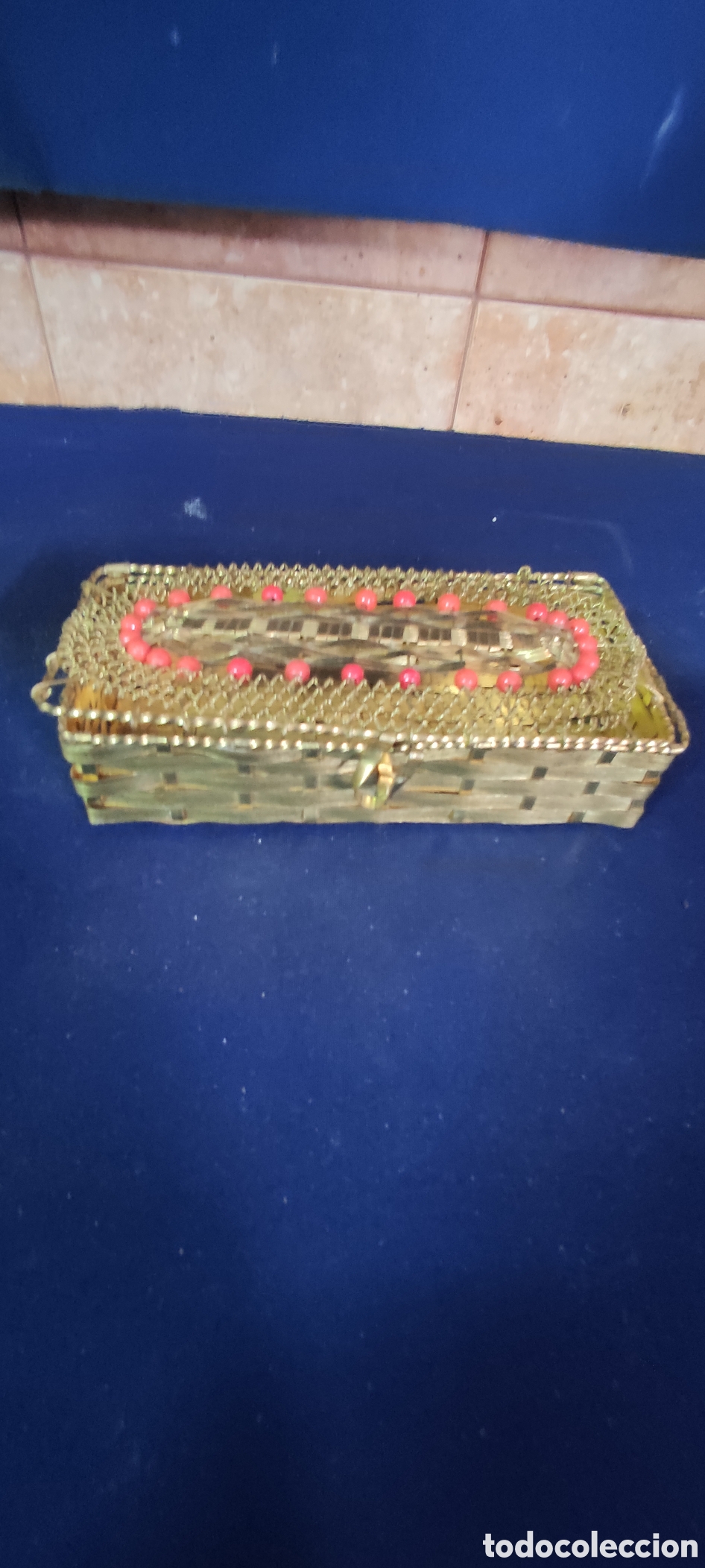 Miniaturas de perfumes antiguos: Caja artesanal de laton - Foto 3