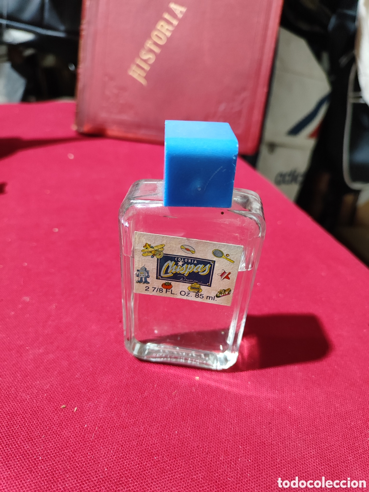 Miniaturas de perfumes antiguos: Colonia Chispas 85 ml. Casi completa - Foto 1