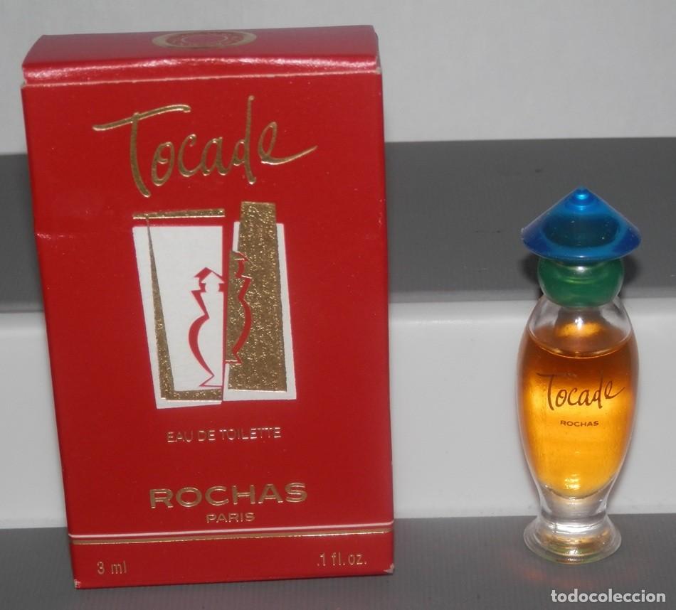 Miniaturas de perfumes antiguos: FRASCO MINIATURA DEL PERFUME TOCADE DE LA MARCA ROCHAS - Foto 1